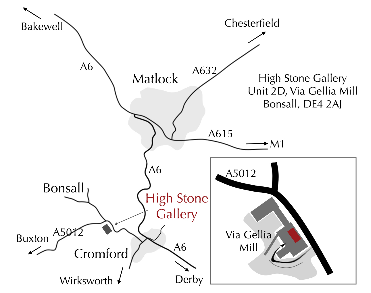 High Stone Gallery location